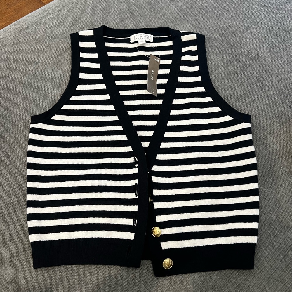 J.Crew Women's Black and White Vest